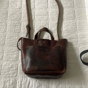 Portland Leather mini crossbody Tote!